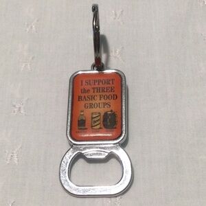 Bottle Opener Key Chain I Support the Three Basic​